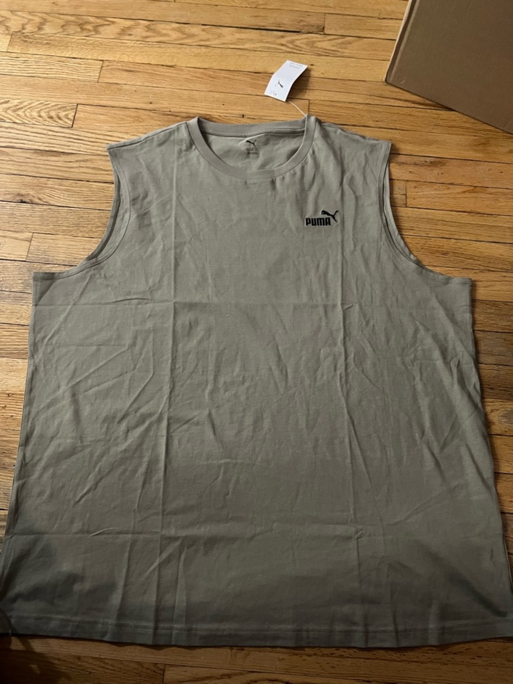 PUMA Men’s Sleeveless Tank Top - Olive Green